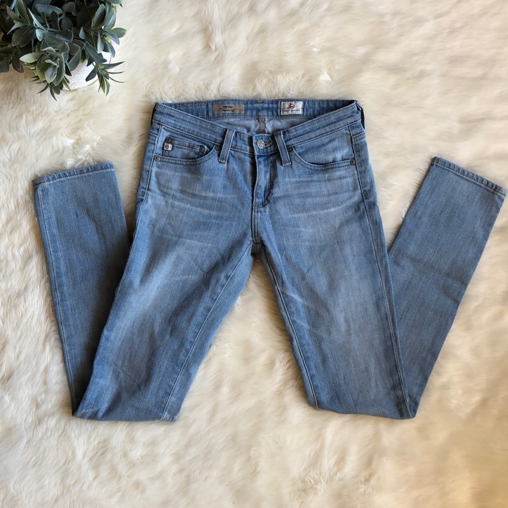 AG Stilt Cigarette Leg Light Wash Skinny Jean